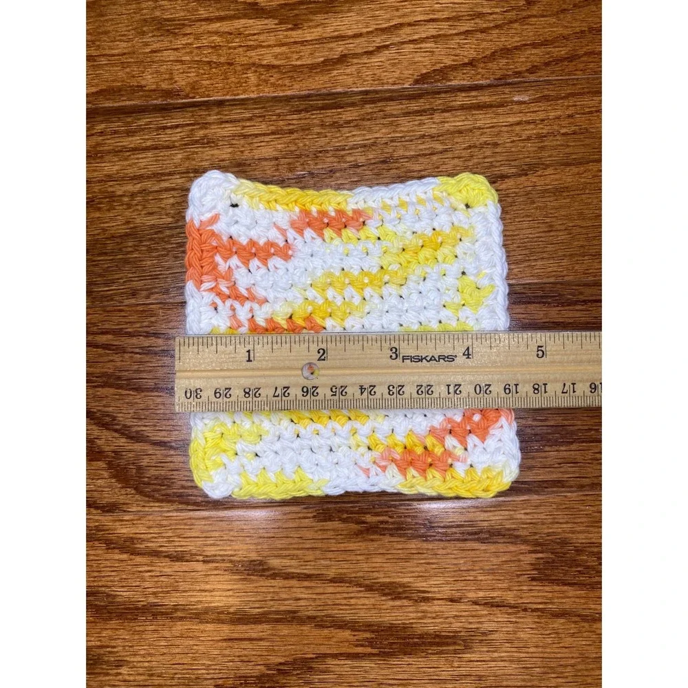 Set of 4 Handmade Crochet Face‎ Cloths